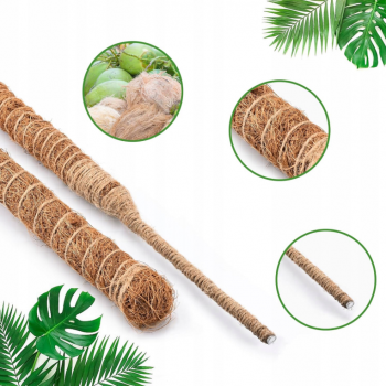 Kokosová tyč - opora pre popínavé izbové rastliny - dĺžka 120 cm, ⌀ 3 cm